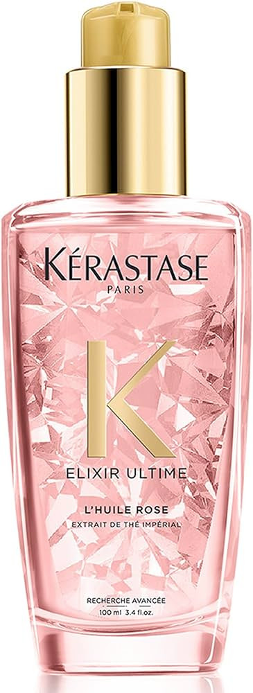Kérastase Óleo Elixir Ultime L'Huile Rose, Todos os tipos de cabelos, Nutrição, brilho, Mix d... | Amazon (BR)