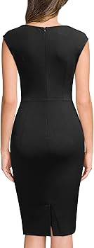 Miusol Women's Retro Ruffle Style Slim Work Pencil Dress | Amazon (US)