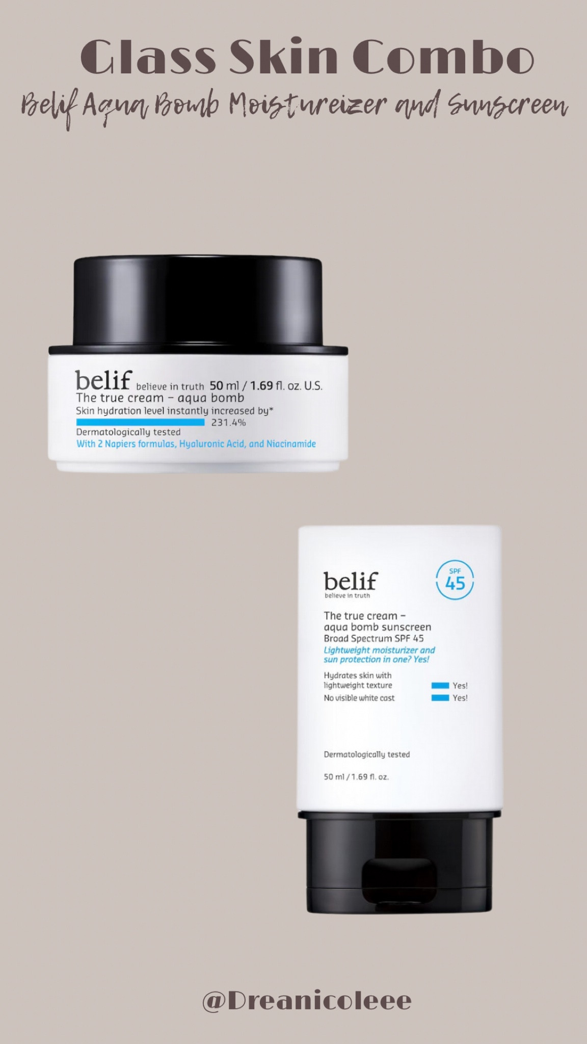 If you want glass skin this is the combo! This moisturizer is so hydrating and the sunscreen too. This is my favorite sunscreen by far, I love how it doesn't leave a white cast and gives you a nice glow.

#LTKBeauty #LTKFindsUnder50