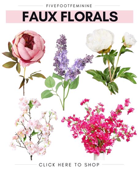 These floral stems are perfect for your spring home decor and summer home decor! Tags: faux florals, pink home decor, peonies, lilacs, cherry blossoms, bougainvillea 

#LTKstyletip #LTKhome #LTKSeasonal