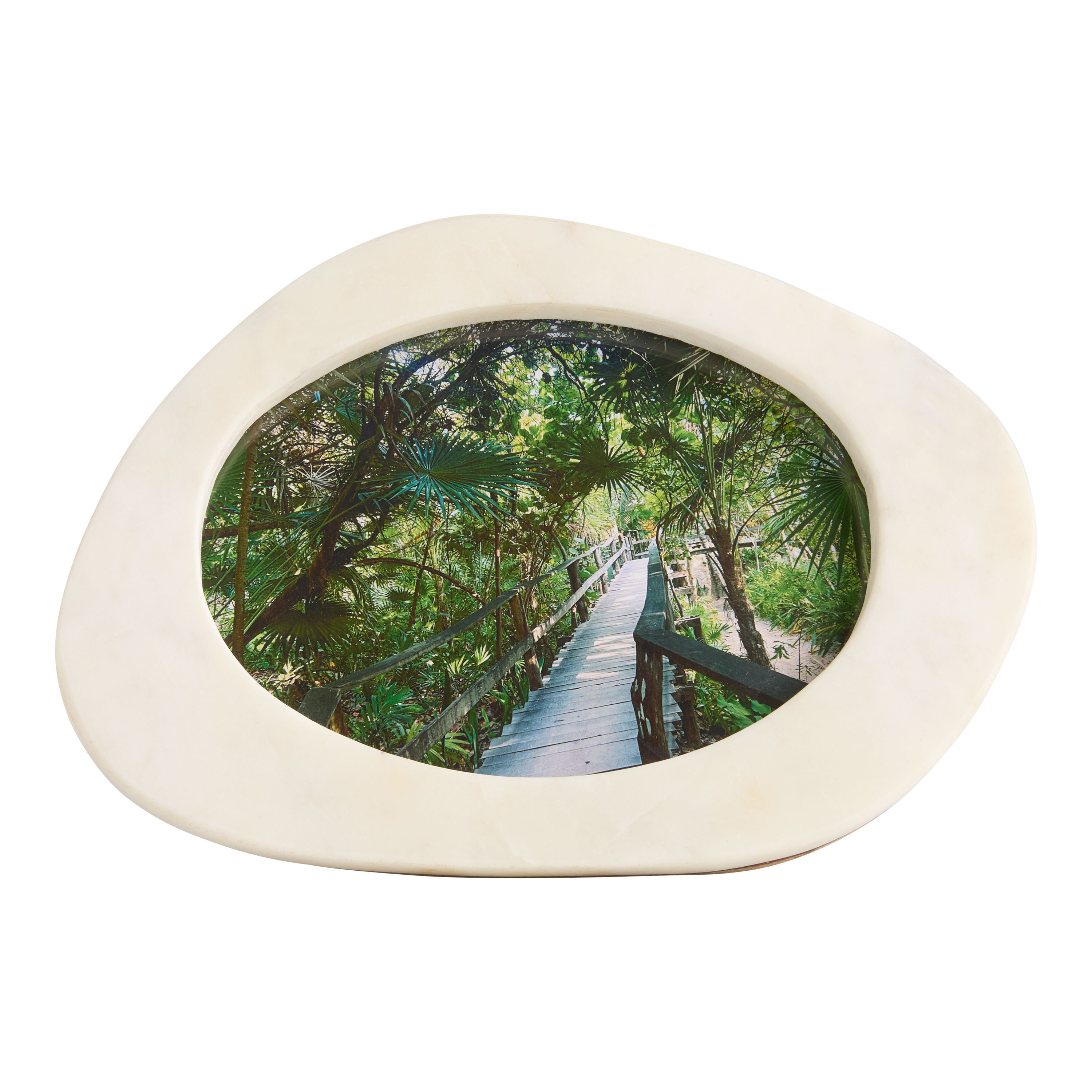Ivory Marble Organic Rounded Frame | World Market