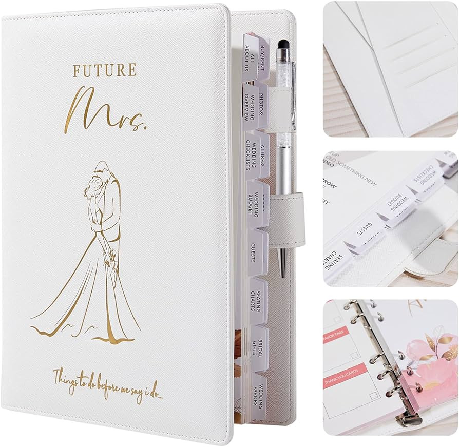 AW BRIDAL Wedding Planner Book And Organizer For The Bride To Be Gifts Future Mrs Gifts Engagemen... | Amazon (US)