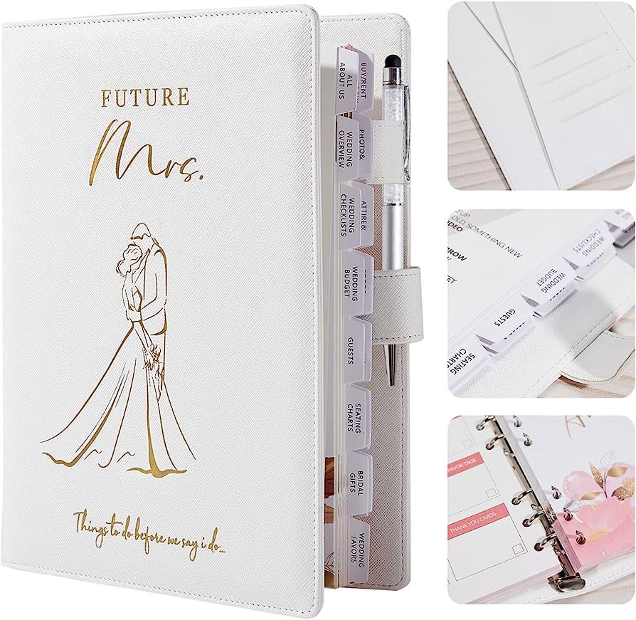 AW BRIDAL Wedding Planner Book And Organizer For The Bride To Be Gifts Future Mrs Gifts Engagemen... | Amazon (US)