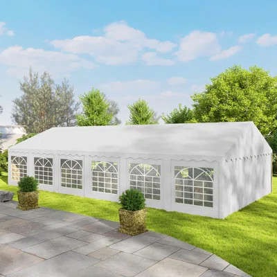 20' X 40' Party Tent, Outdoor Canopy Tent With Removable Sidewalls, 12 Windows For Parties, Wedding, Events, BBQ, White | Wayfair North America