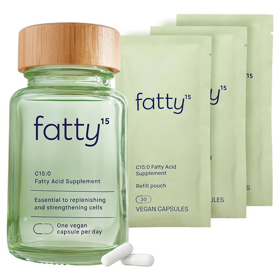 Fatty15 C15:0 Pentadecanoic Acid Supplement The Longevity Nutrient - 90 Vegan Capsules - 3x Cellu... | Amazon (US)