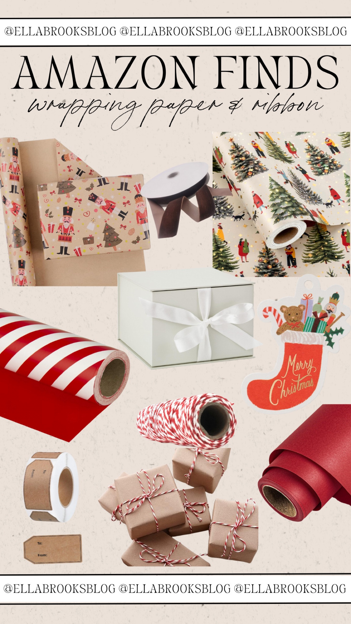 Amazon finds: wrapping paper and ribbon


Christmas paper, holiday wrapping paper, Christmas gift tags

#LTKSeasonal #LTKStyleTip #LTKHoliday
