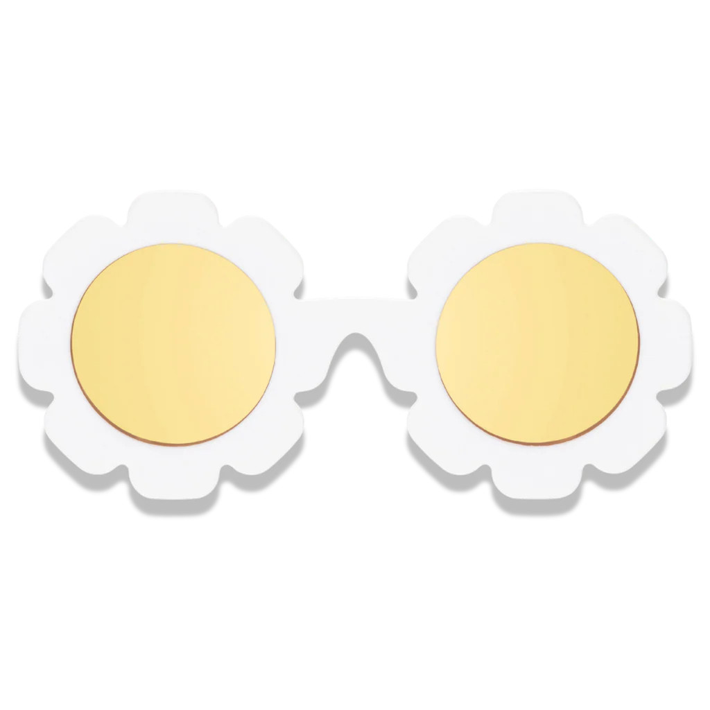 White Daisy Flower I Polarized Yellow Mirrored Lenses | Babiators