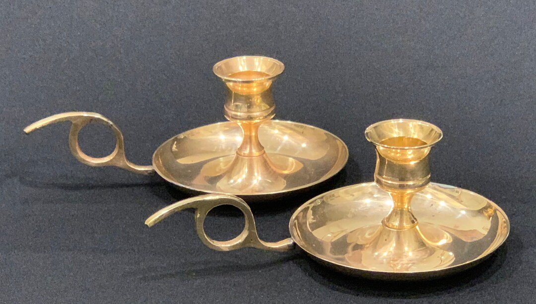 Vintage Solid Brass Chamber Candlestick Holders. Made in India. | Etsy (US)