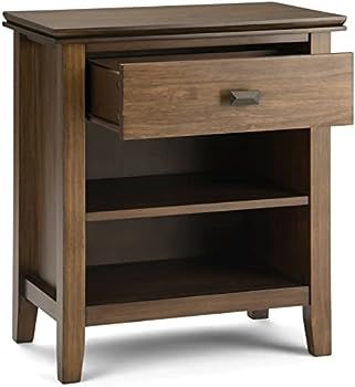Amer 1 - Drawer Solid Wood Nightstand, Number of Shelves: 1, 6.5'' H x 18.5'' W x 13.5'' D | Amazon (US)