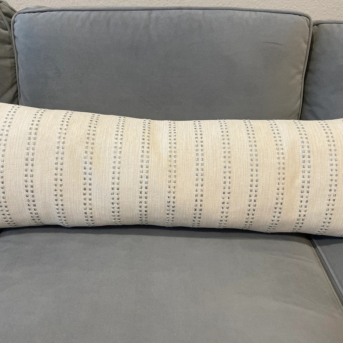 CHARLESTON BLUE || Simple Beige and Blue Striped Coastal Pillow Cover - Etsy | Etsy (Global)