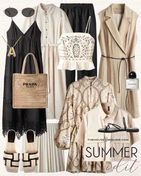 Shop these H&M Neutralsummer outfit finds! H and M cargo shirt, wrap dress, pleated shirt, linen shirt dress, lace midi dress, mini dress, embroidered cami, Prada crochet tote, Bottega sandals look for less, Steve Madden Anniston sandals and more! 

Follow my shop @thehouseofsequins on the @shop.LTK app to shop this post and get my exclusive app-only content!

#liketkit #LTKSeasonal #LTKFindsUnder50 #LTKShoeCrush
@shop.ltk
https://liketk.it/4I2nN