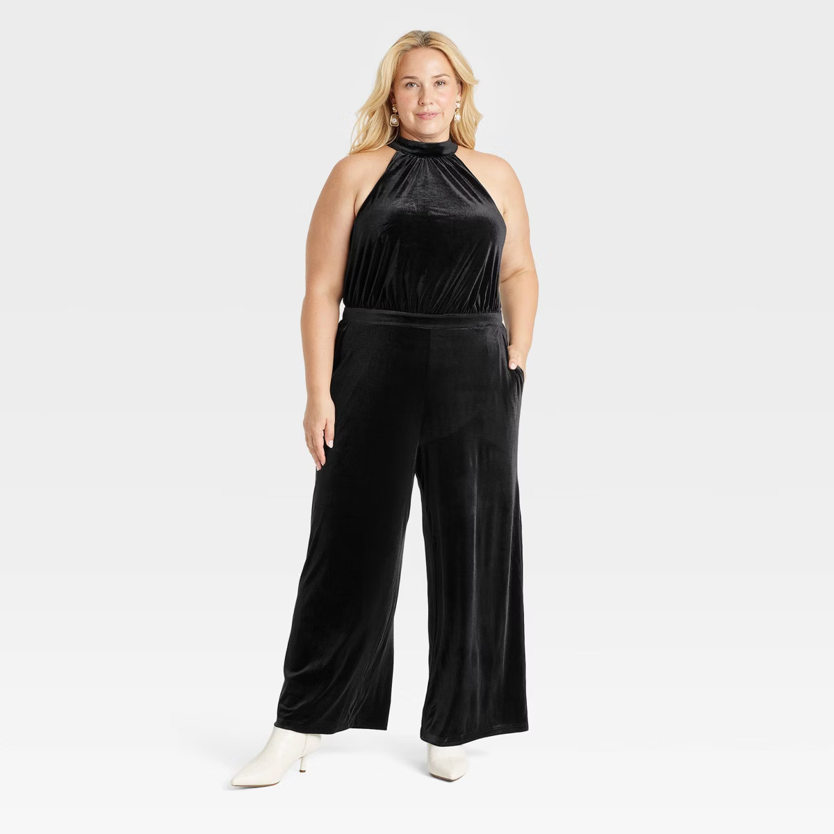 Women's Velvet Jumpsuit - A New Day™ Black | Target