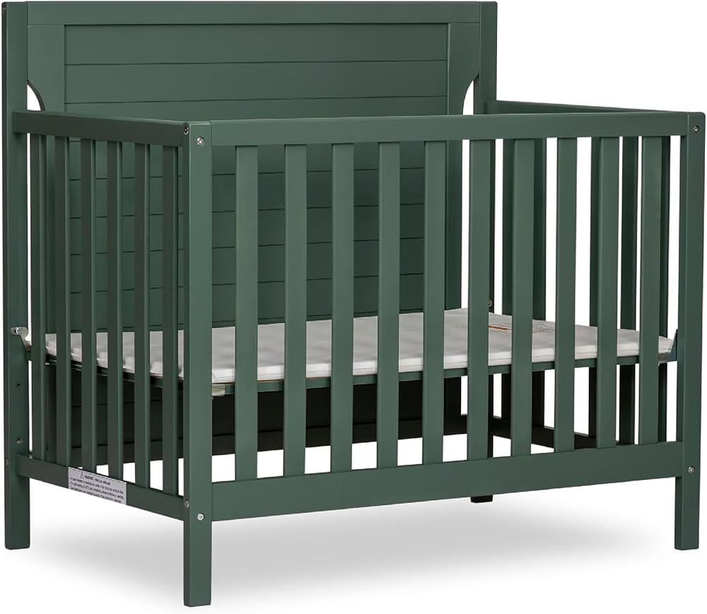 Bellport 4 in 1 Convertible Mini/Portable Crib In Safari Green, Non-Toxic Finish, Made of Sustain... | Amazon (US)