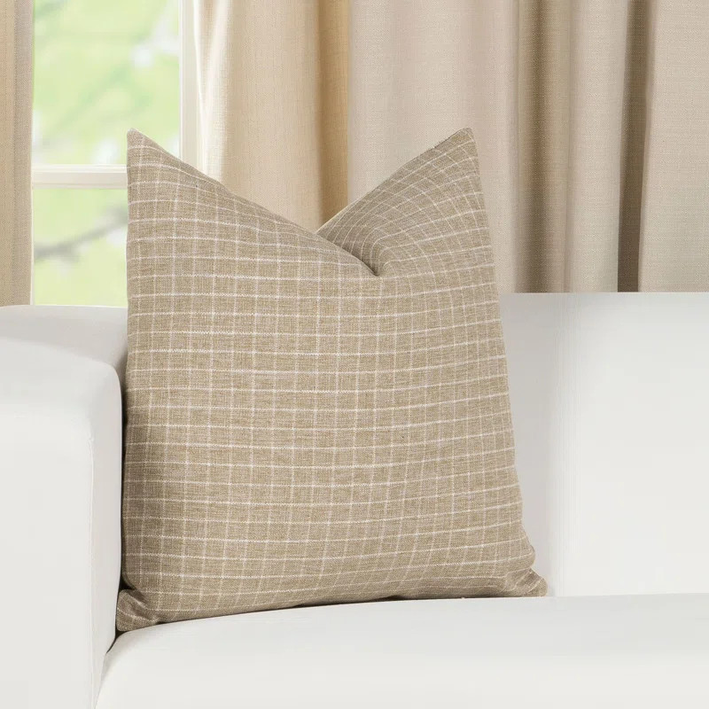 Sandstone Checkered Reversible Throw Pillow | Wayfair North America