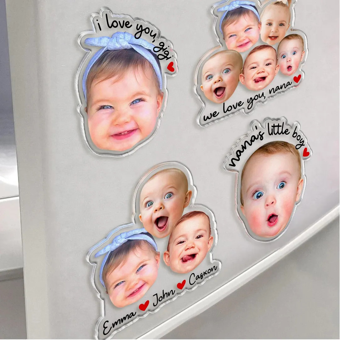Personalized Baby Face Photo Magnet, Mothers Day Gifts for Grandma, Custom Photo Acrylic Magnet, ... | Etsy (Global)