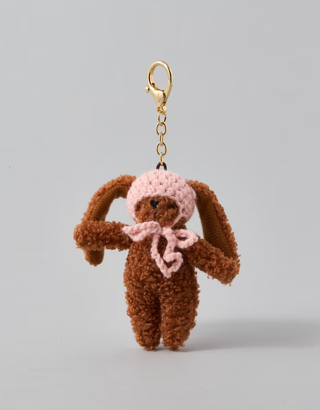 AE Plush Bunny Bag Charm | American Eagle Outfitters (US & CA)