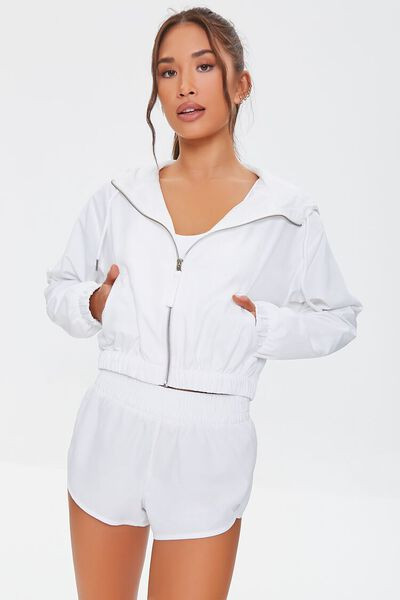Active Zip-Up Hooded Windbreaker | Forever 21 | Forever 21 (US)