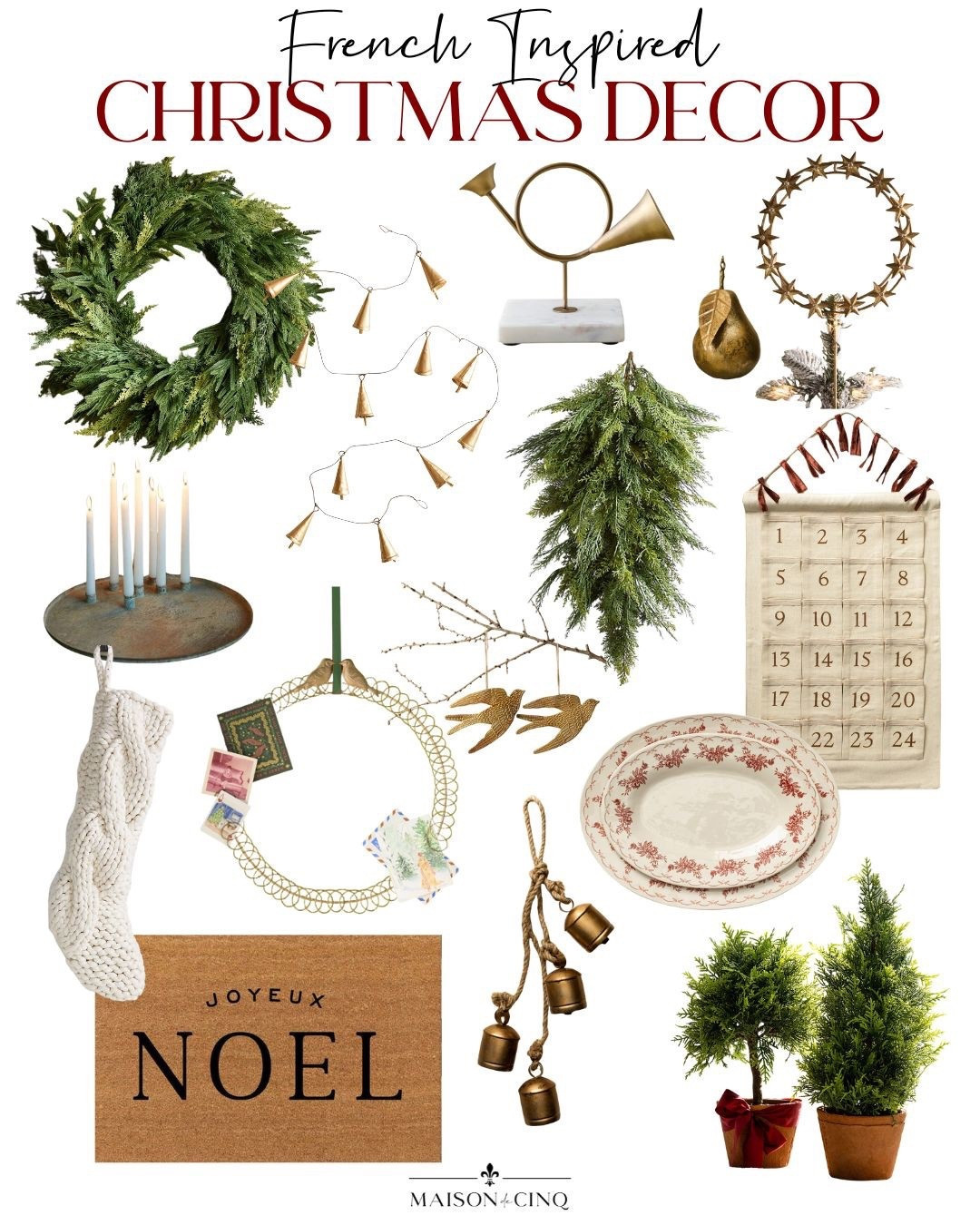 Sharing lots of adorable French and European-inspired Christmas decor!

Home decor, holiday decor, wreath, garland, tree, tabletop tree, Christmas doormat, stocking, tabletop 

#LTKSeasonal #LTKHome