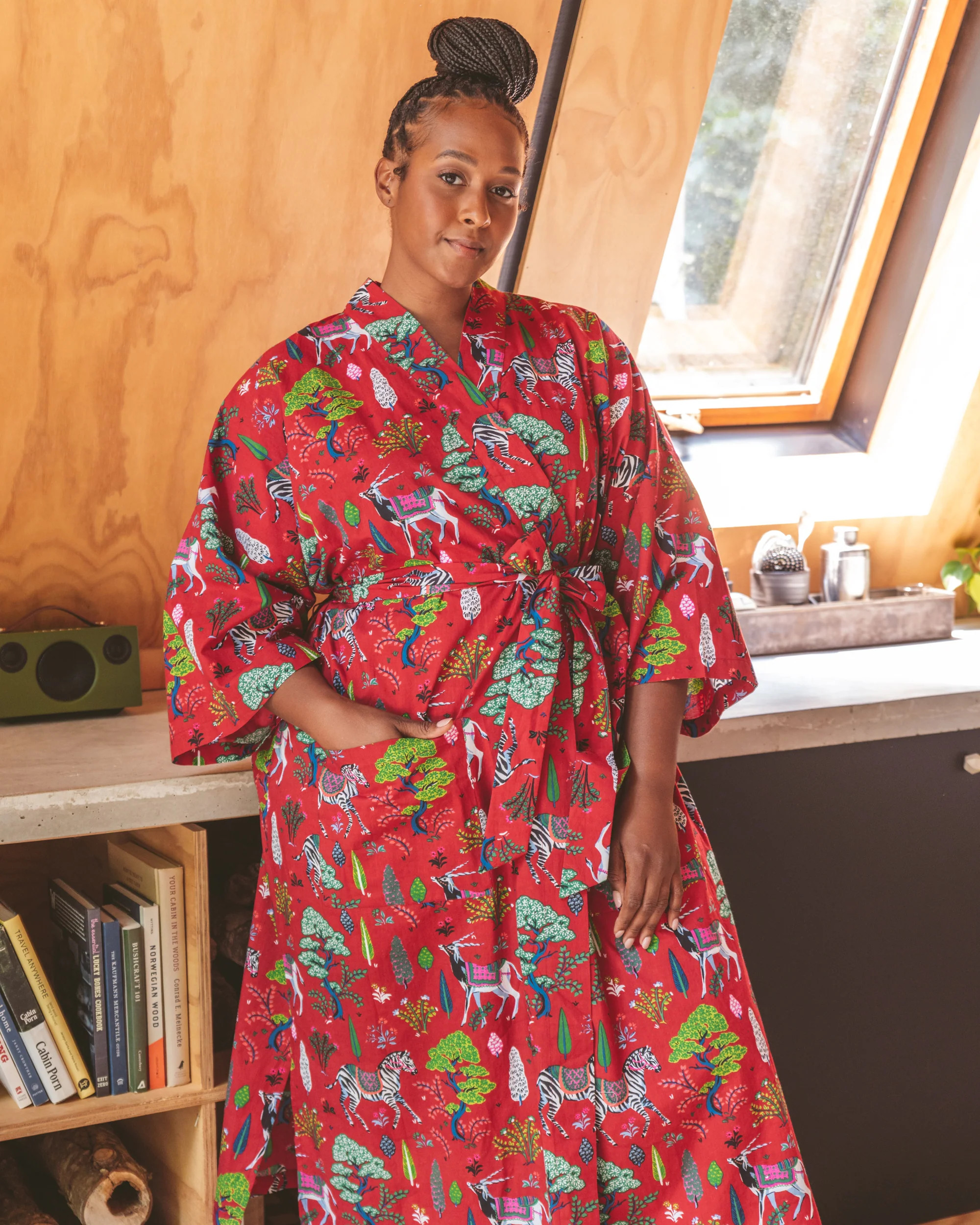 Antelope's Forest - Robe - Ruby | Printfresh