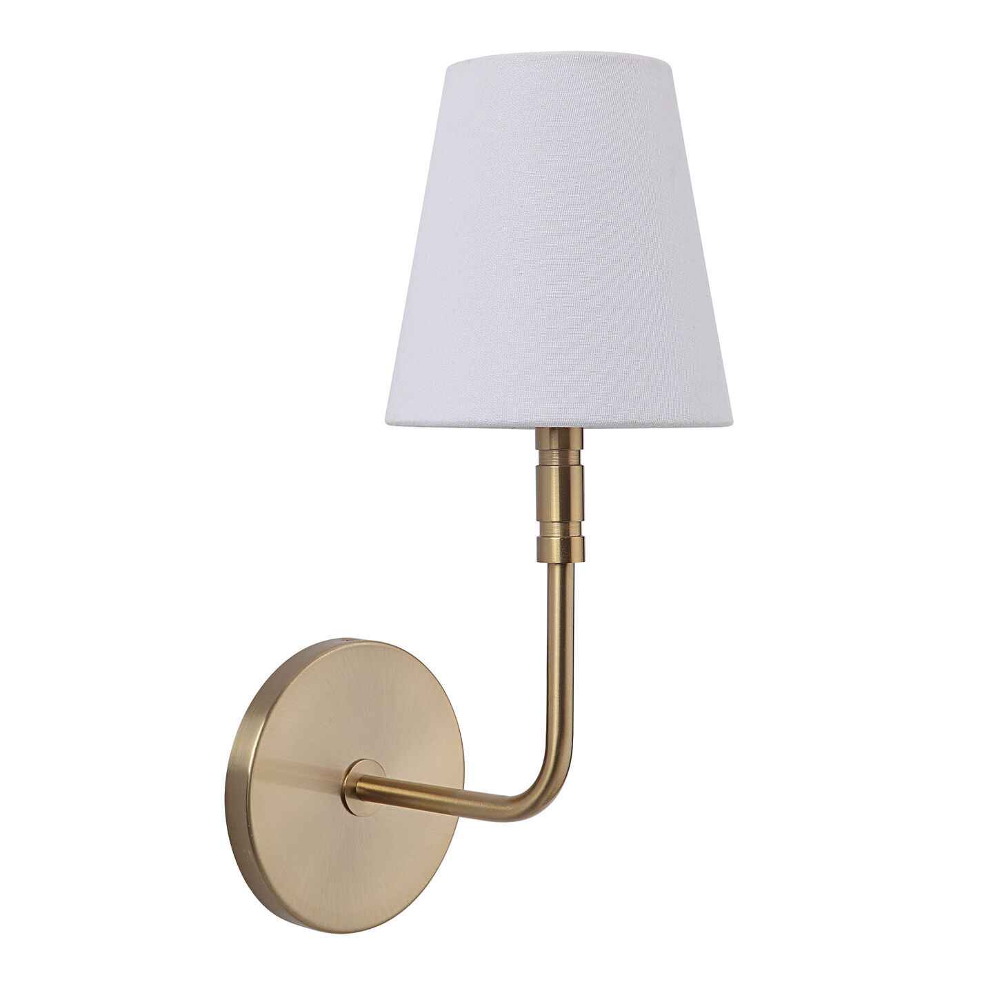 Dimitri Curved Metal and Linen Wall Sconce | World Market