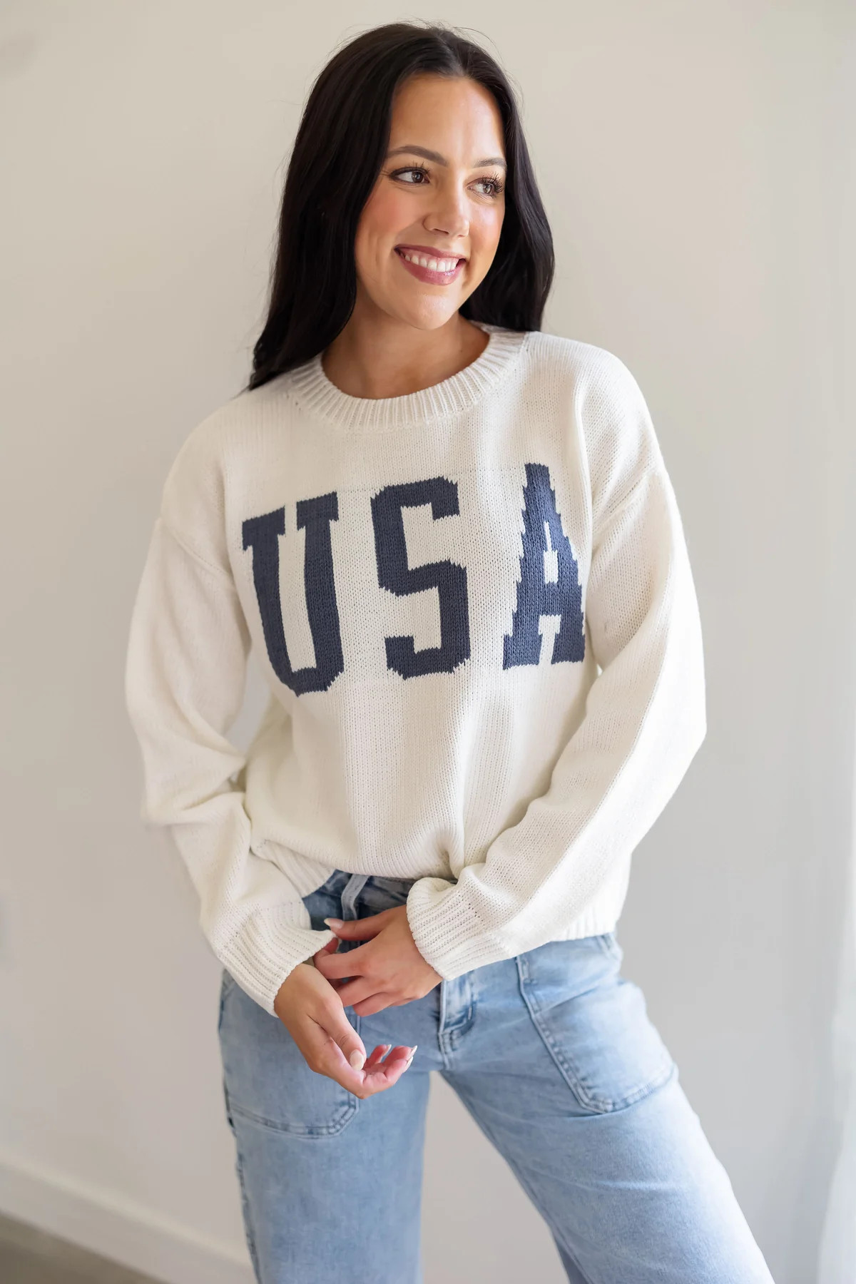 USA Crop Pullover Sweater | Landry Kate