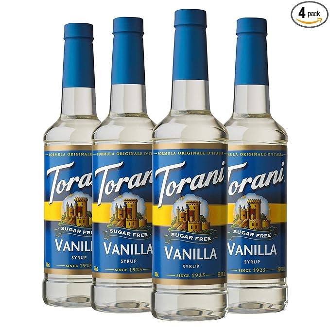 Torani Sugar Free Syrup, Vanilla, 25.4 Ounce (Pack of 4) | Amazon (US)