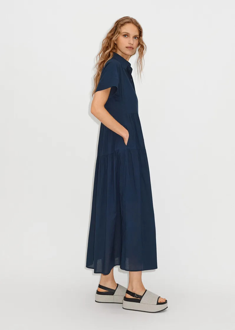 Cotton Voile Belted Maxi Shirt Dress + Slip | ME + EM