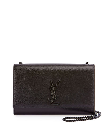 Monogram YSL Kate Medium Chain Bag, Black | Neiman Marcus