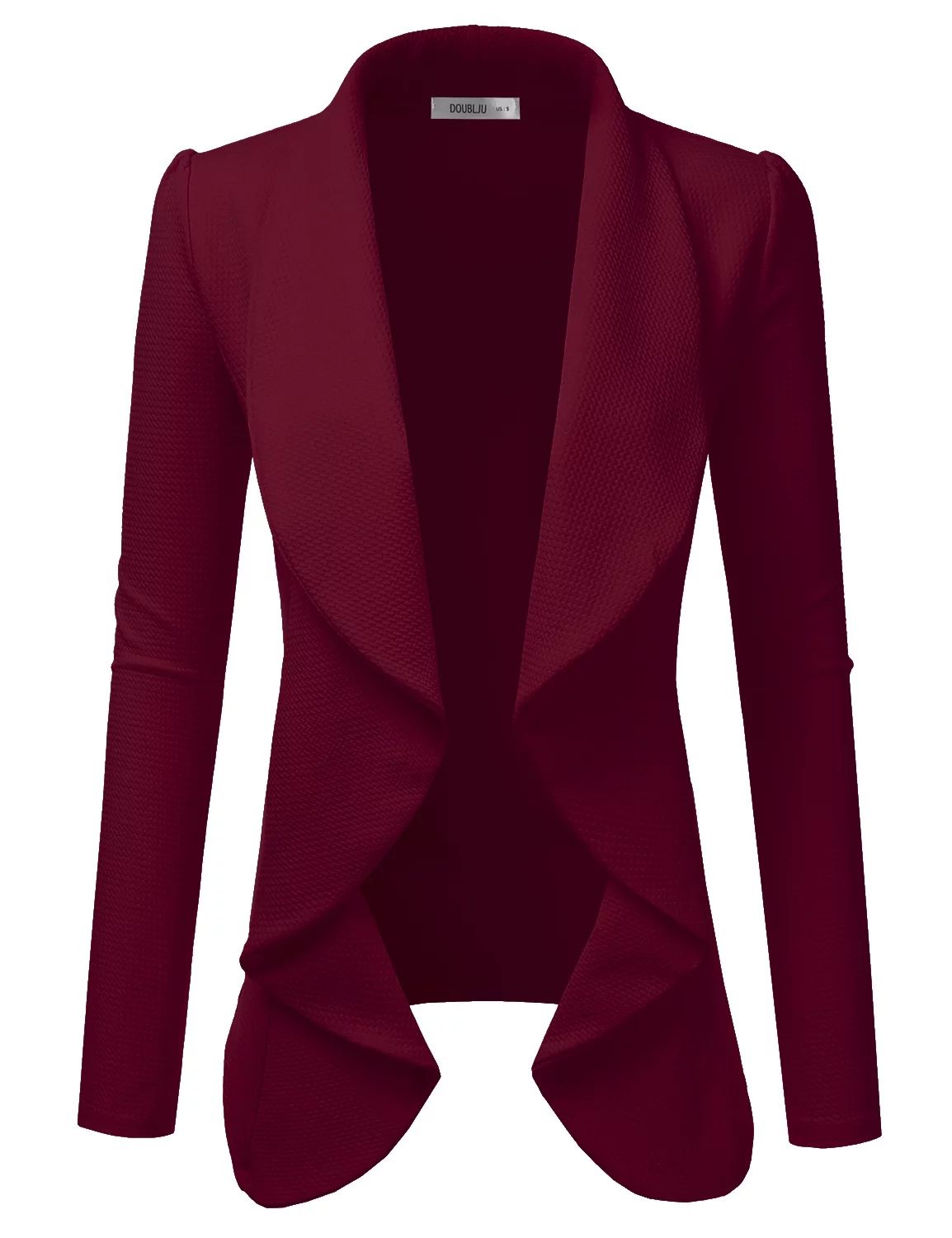 Doublju Women's Long Sleeve Draped Wide Shawl Lapel Blazer with Plus Size - Walmart.com | Walmart (US)
