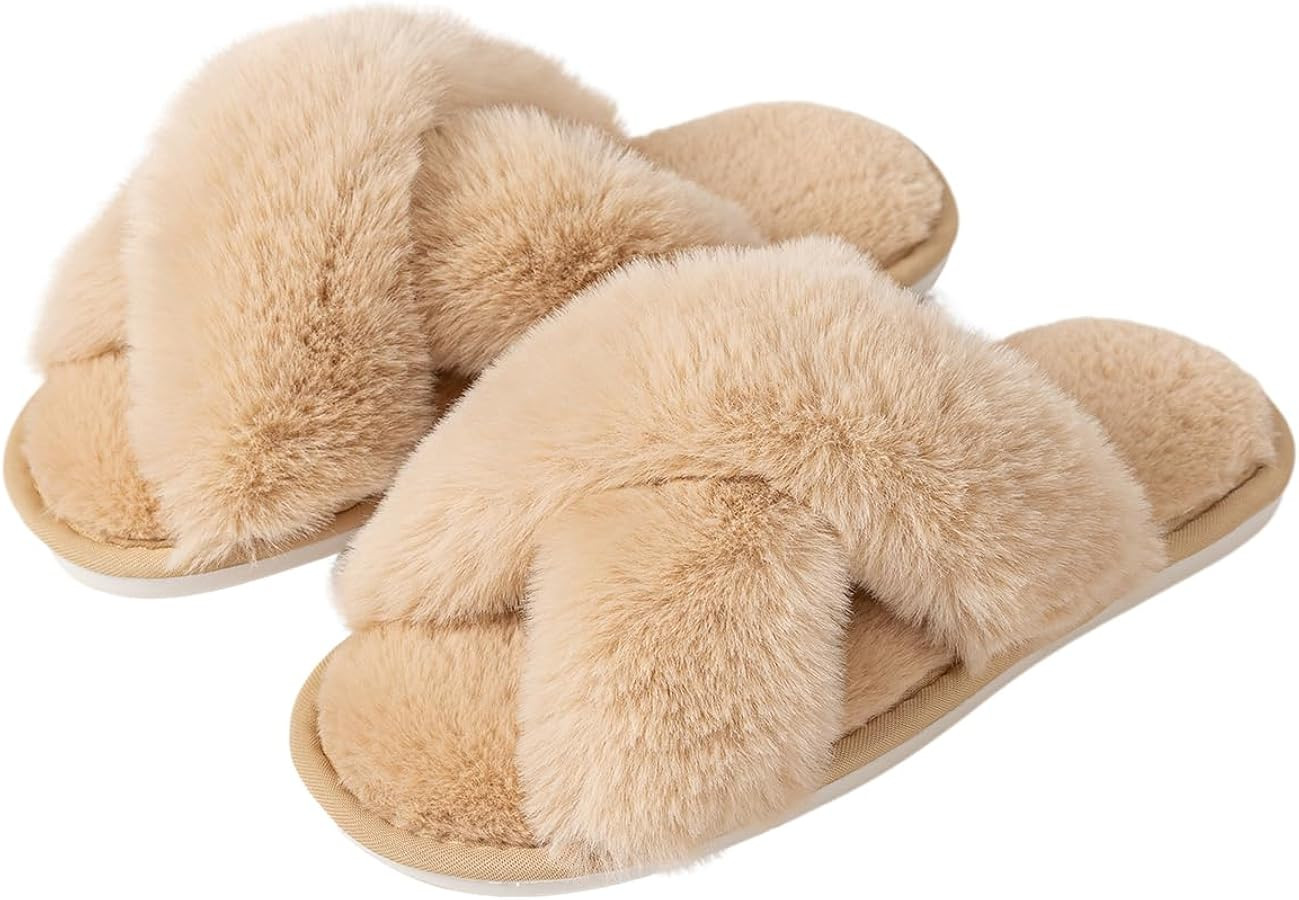 Women’s Slipper Memory Foam Fuzzy Slippers, Amazon Slippers, Amazon Fashion Slippers, Winter Shoes | Amazon (US)