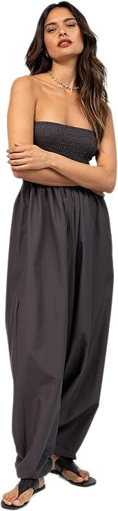 likemary Jumpsuits for Women - Pull Down Romper to Harem Pants Women - One Size Cotton Jumpers - ... | Amazon (US)
