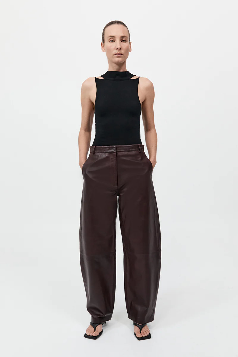 Leather Balloon Pants - Bordeaux | St. Agni (US, UK, EU)