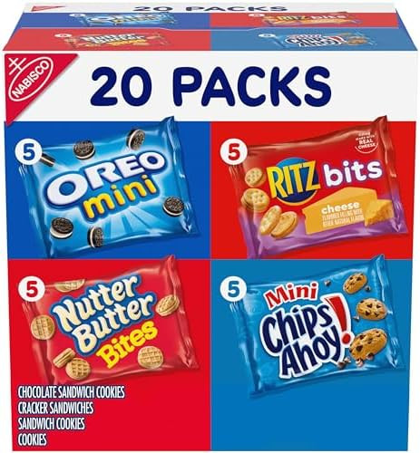 Nabisco Classic Mix Variety Pack, OREO Mini, CHIPS AHOY! Mini, Nutter Butter Bites, RITZ Bits Che... | Amazon (US)