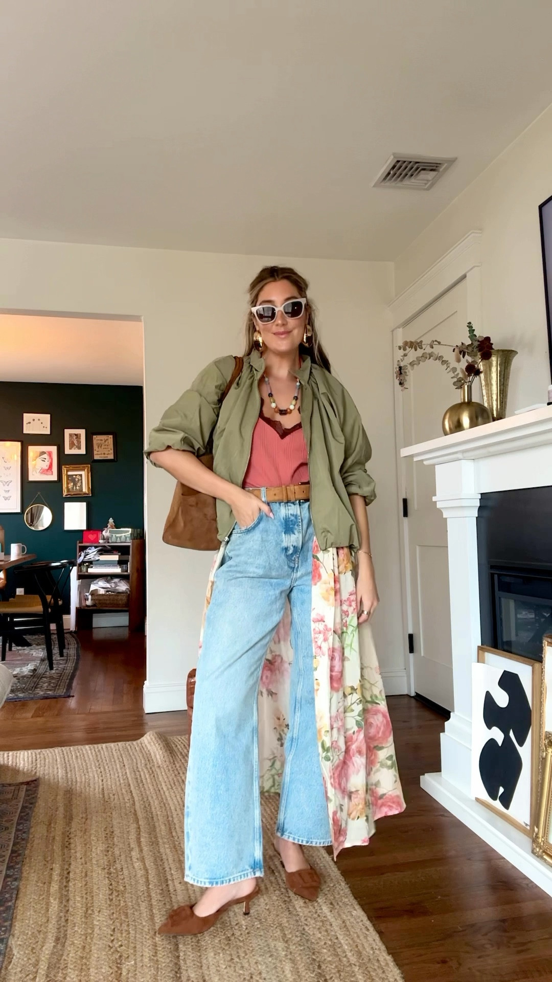 Feeling like spring!!! Love this dress worn as a top — comment SHOP for the exact links! & you can use code: CAITLYN20 on Anthro — it ends tonight at 12am! 