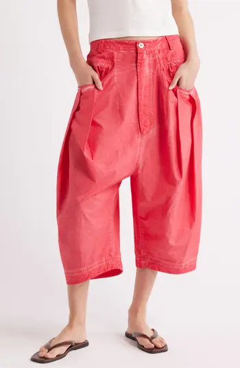 Free People Sundry Crop Cotton Pants | Nordstrom | Nordstrom