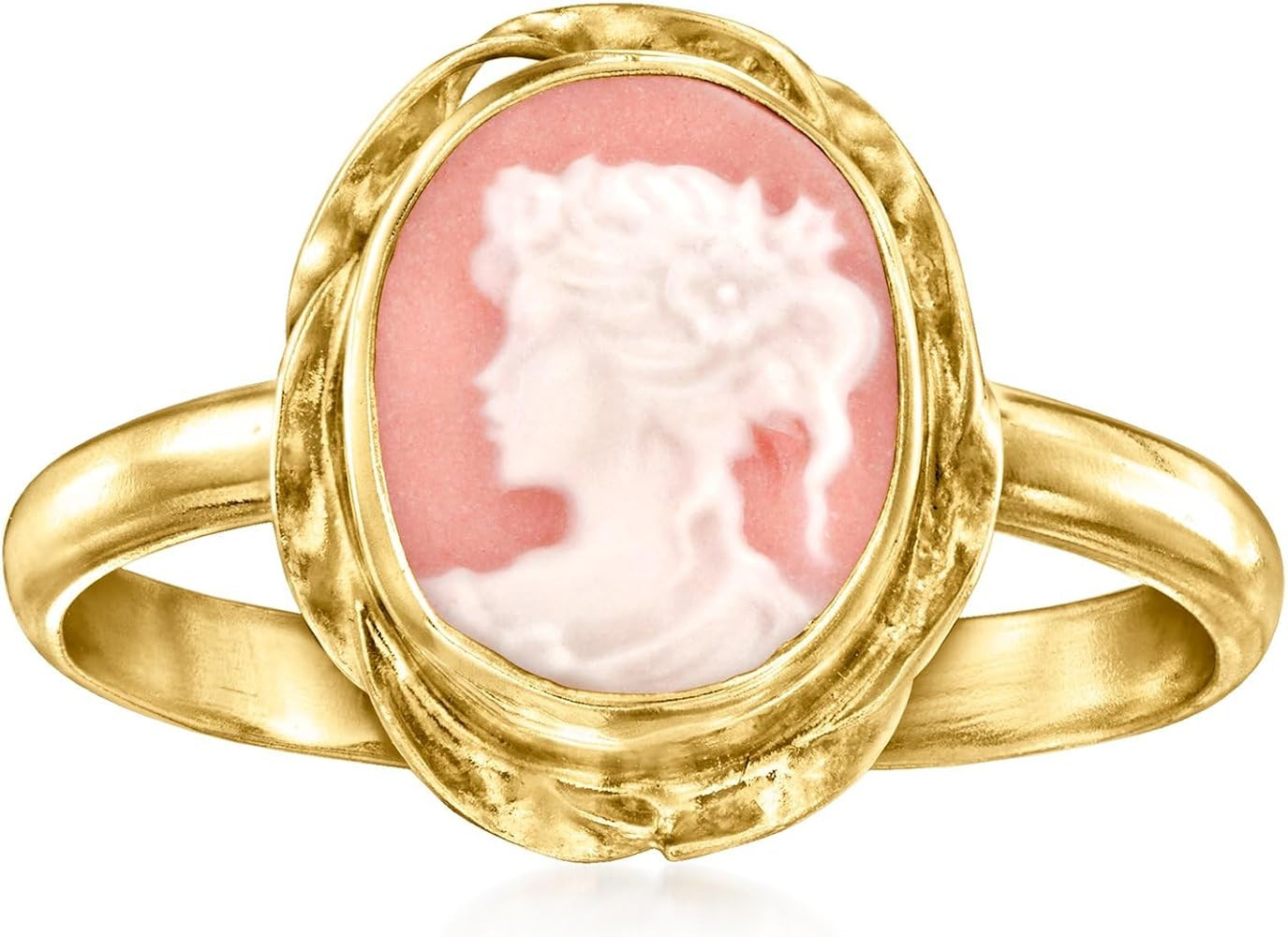 Ross-Simons Italian Pink Porcelain Cameo Ring in 18kt Gold Over Sterling | Amazon (US)