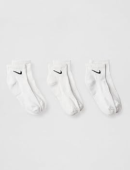 Amazon.com: Nike Unisex Everyday Cushioned Training Ankle Socks (3 Pairs), White/Black, Small : C... | Amazon (US)