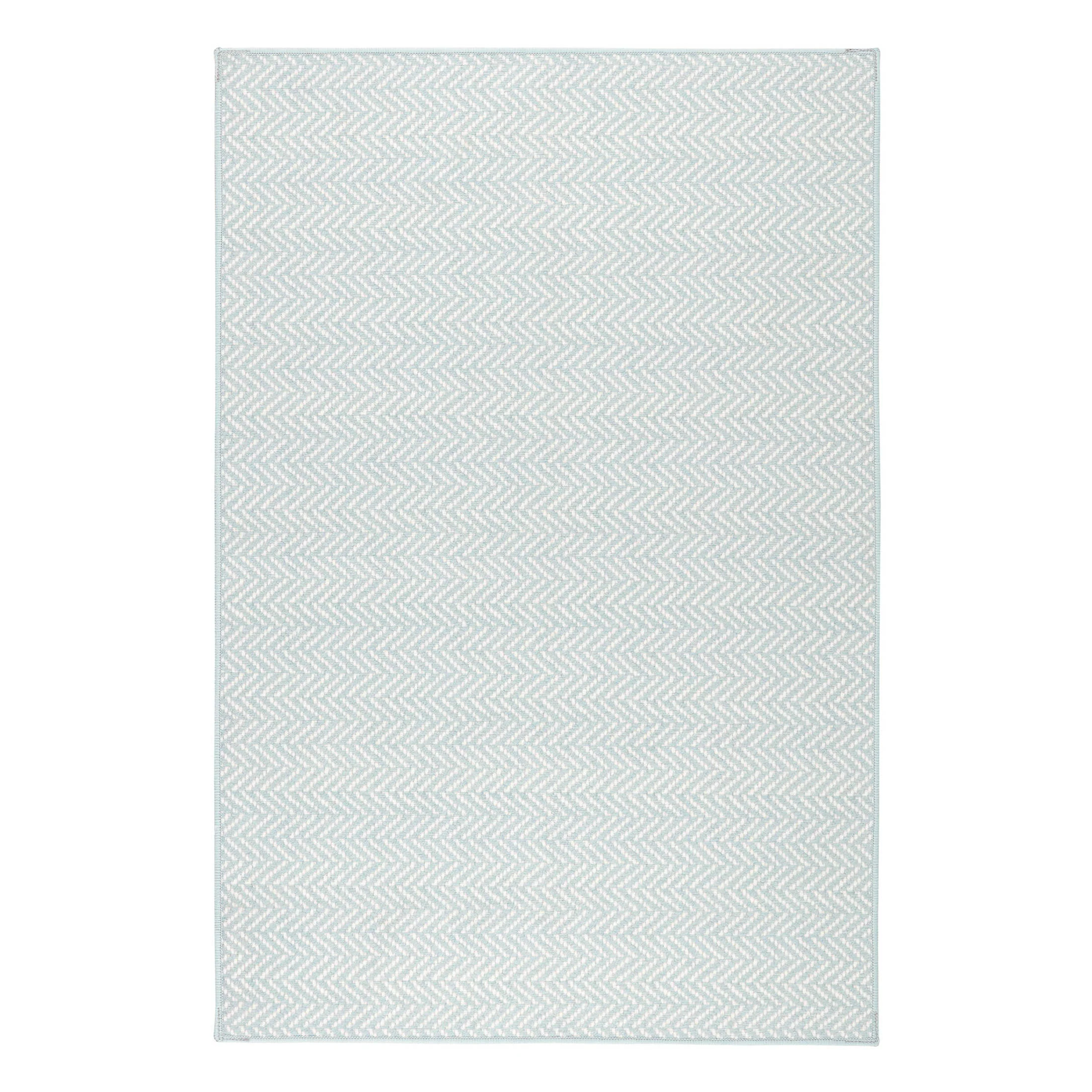 Herringbone Machine Washable Rug | Swedish Blue | Annie Selke