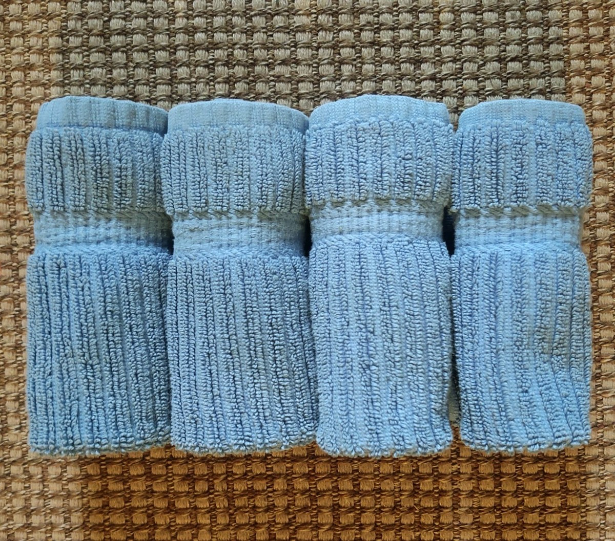 Vintage TAG Brand - 4 Bath Washcloths -  100% Cotton - Blue - Hardly Used | eBay US