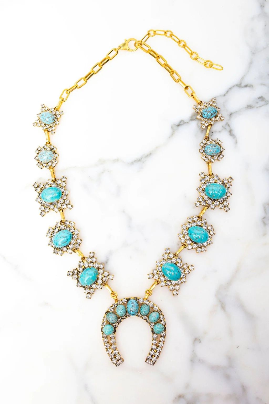 Clarisse Necklace, Elizabeth Cole Jewelry, Turquoise Necklace, Cowgirl Necklace, Western Necklace  | Elizabeth Cole Jewelry