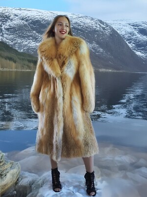 Vintage Red Fox Coat Size S Fast Shipping  | eBay | eBay US