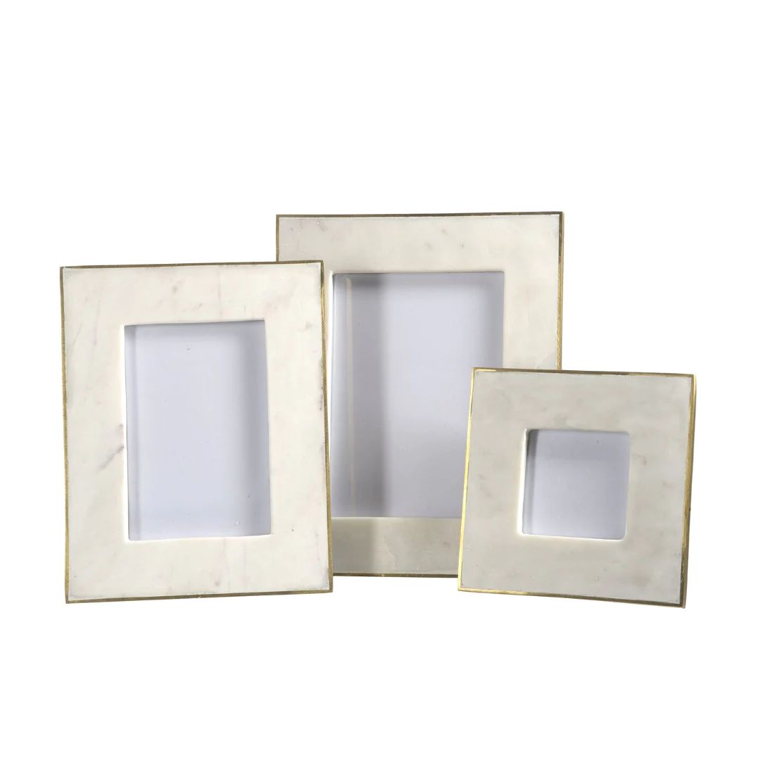 Marble Picture Frame with Brass Edge | Megan Molten