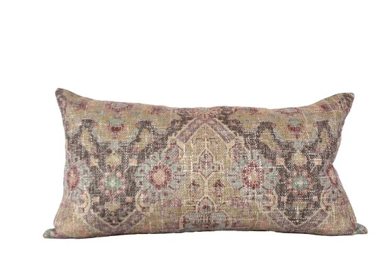 CARLA Persian Style Pillow Cover / Plum and Pink Kilim Throw | Etsy | Etsy (US)