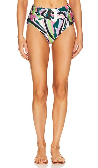 Delos High Waist Bikini Bottom in Black Multi | Revolve Clothing (Global)
