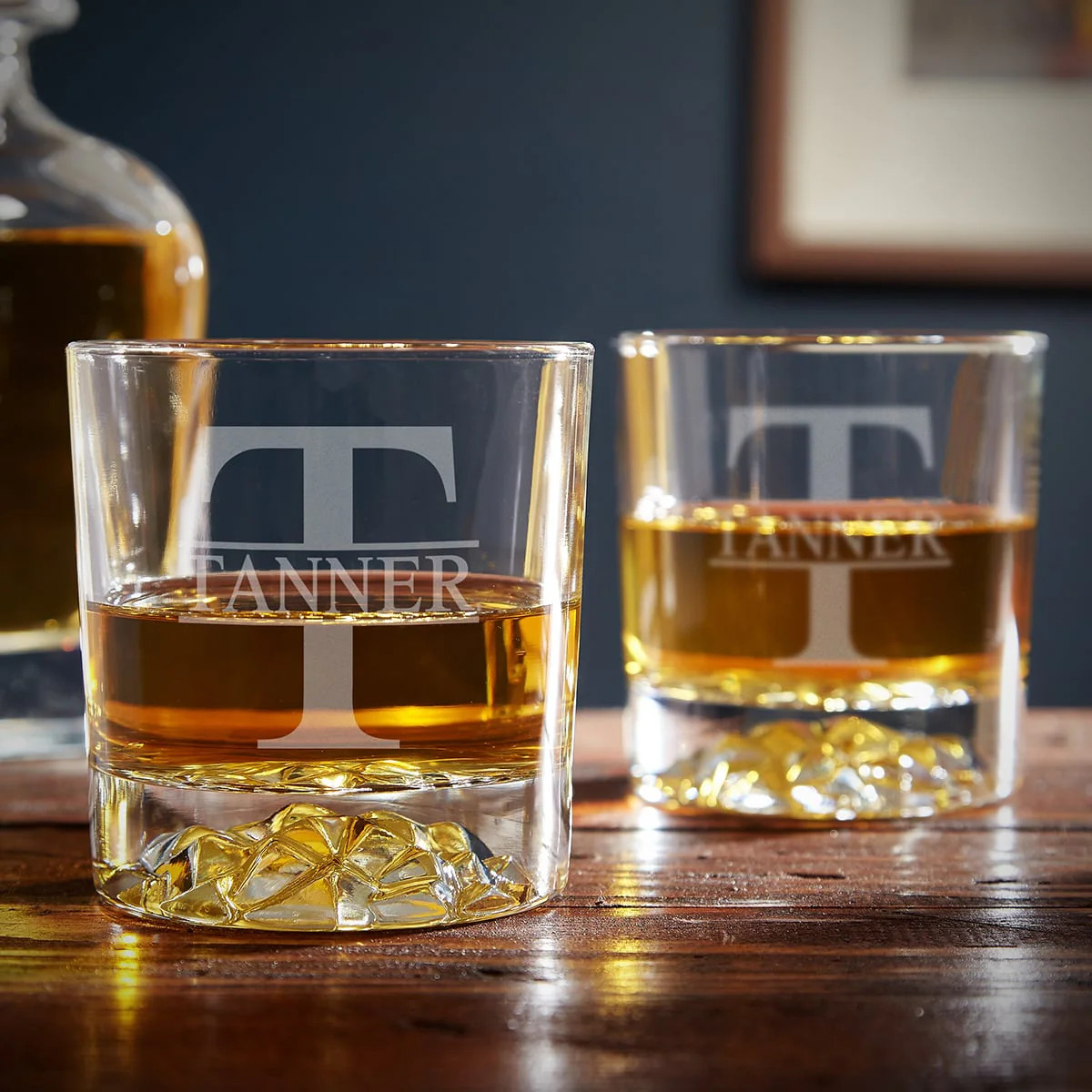 Personalized Glacier Rocks Glasses, Set of 2 | HomeWetBar.com