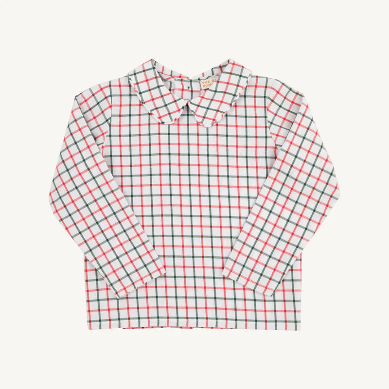 Peter Pan Collar Shirt (Long Sleeve Woven) - Oak Park Plaid | The Beaufort Bonnet Company