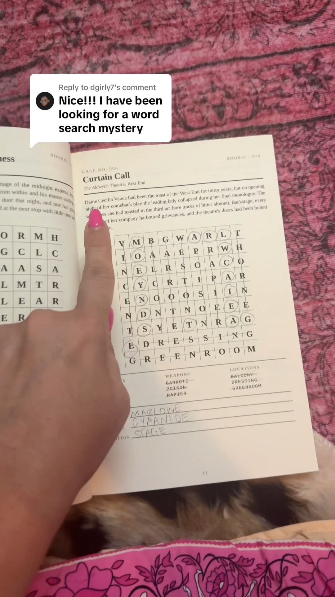 True crime fans, this is your kind of word search. Grab a pen and see how many murder mystery clues you can uncover. 

 #LTKdayinmylife #LTKstorytime #LTKvlog