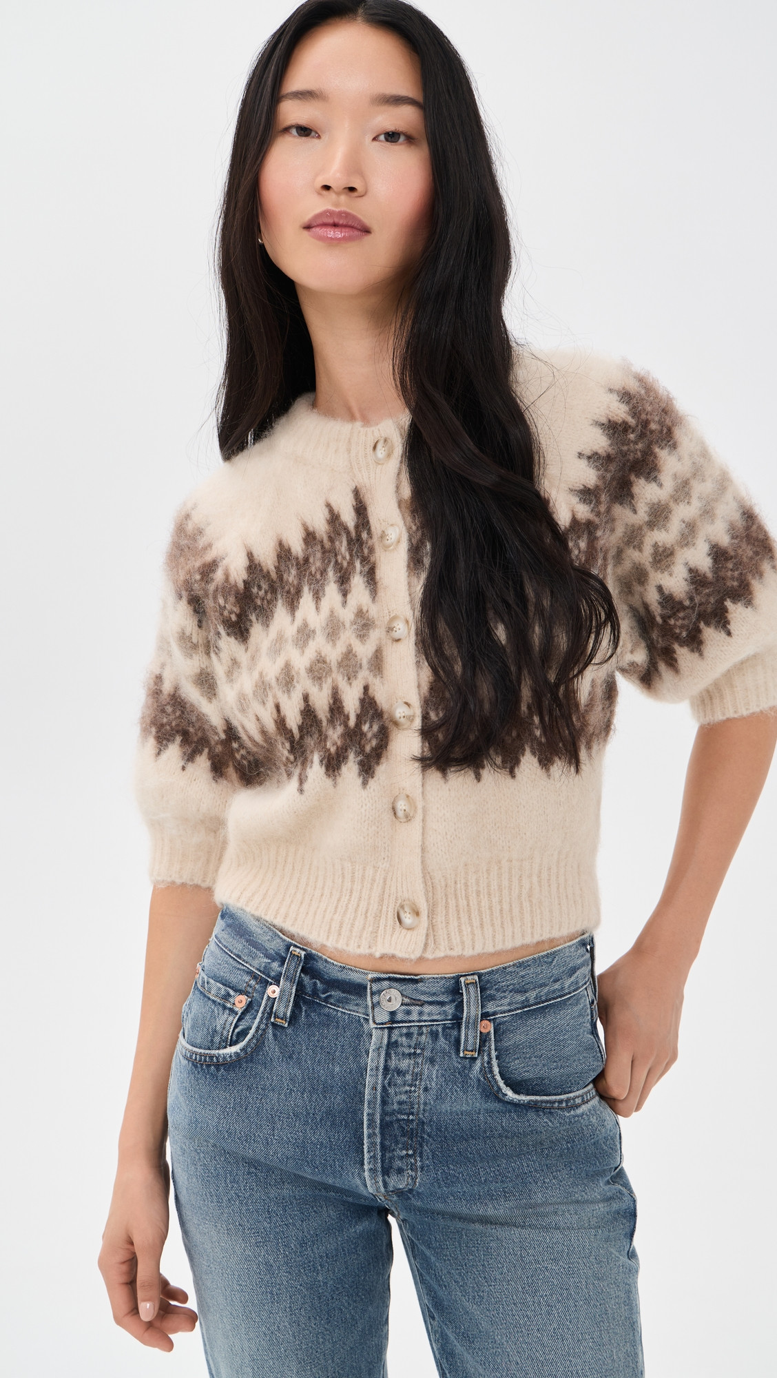 Citizens of Humanity Molly Fair Isle Cardigan Fairisle L | Shopbop