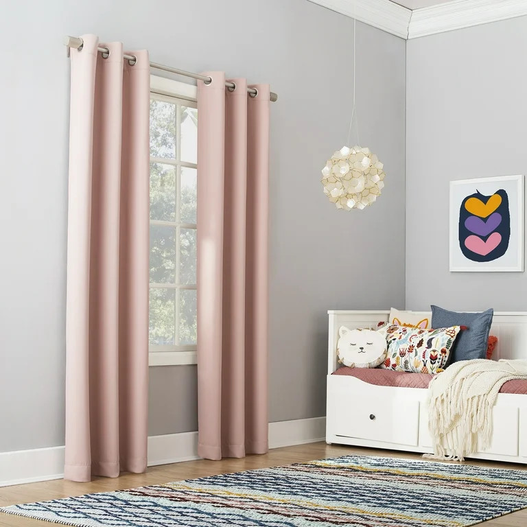 Sun Zero Solid Print Grommet Blackout Curtain Panel, 40" x 84" | Walmart (US)