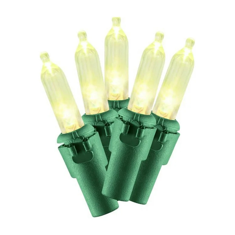 100-Count Mini Warm White LED Christmas String Lights, Green Wire, by Holiday Time | Walmart (US)